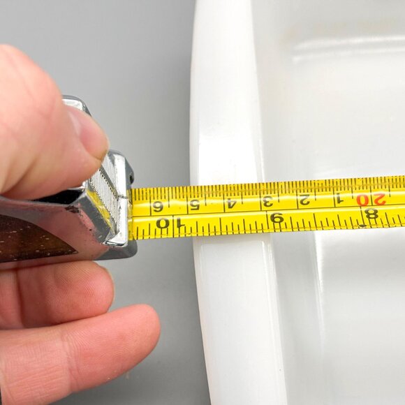 Vintage Glasbake Blue Floral Milk Glass Baking Dish J235 Square Eight Inch - Picture 7 of 7